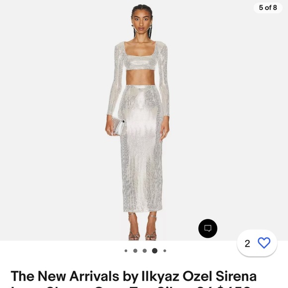 silver top and skirt - Picture 3 of 4